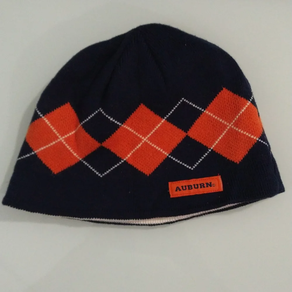Auburn Tigers Reversible Beanie in Navy & Orange - Picture 1 of 2